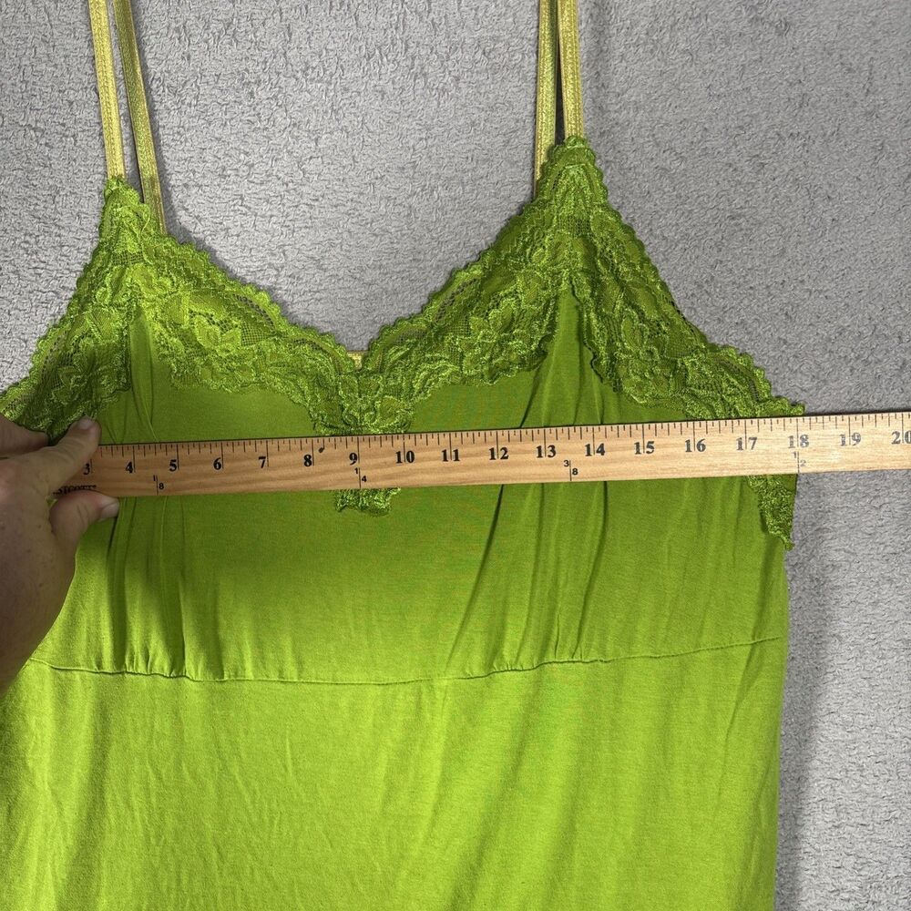 Lane Bryant Babydoll Top Size 18/20 Moss Green Lace Detail Y2K Inspired Ditsy - Picture 6 of 11